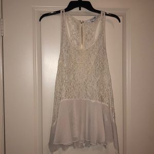 Lace detail tank top